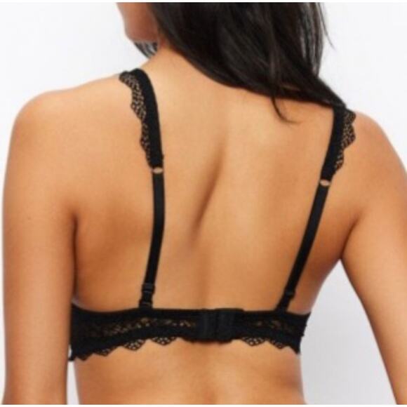 Fredrick's of Hollywood Saffron Push Up Bra Padded Molded Black Lace Size 36B - Picture 2 of 11